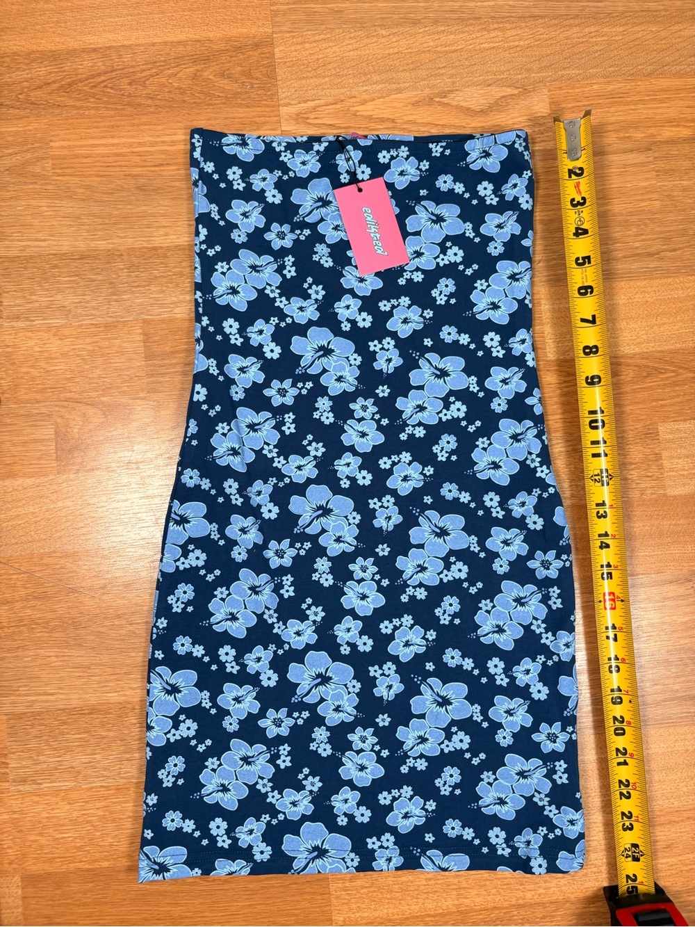 EDIKTED - Blue Floral Tube Dress